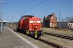 BR 203/132409/lok-22-203-114-4-wfl-als Lok 22 (203 114-4) WFL als Lz in Rathenow in Richtung Stendal unterwegs. 10.04.2011