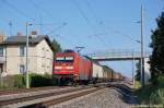 BR 101/150383/101-083-4-mit-gemischten-gueterzug-in 101 083-4 mit gemischten Gterzug in Vietznitz Richtung Friesack(Mark) unterwegs. 16.07.2011