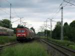 Nchste Station in Blankenfelde. Unser erstes Motiv bei ganz tollem Wetter war die 114 024-3 mit ihrem RE 3 nach Wnsdorf - Waldstadt. 12.06.2010
