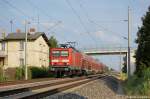 Wenige Stunden spter kam die 114 017 mit der RE4  Ersatzgarnitur  wieder durch Vietznitz gefahren und diese mal als (RE 37316) von Jterbog nach Wismar.