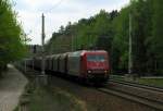 145 - cl - 002 von Arcelor war dann am Nachmittag des 2.Mai der erste Zug Richtung Berlin. An ihr war ein EuroCargoLux Ganzzug hinten dran.