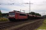 155 219-9 DB Schenker Rail Deutschland AG mit einem Tads Ganzzug in Satzkorn und fuhr in Richtung Priort weiter. 25.09.2012