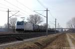 BR 185/128416/185-562-6-von-der-blg-logistics 185 562-6 von der BLG Logistics und ITL mit Containerzug zwischen Growudicke und Rathenow in Richtung Rathenow unterwegs. 21.03.2011
