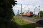 BR 189/146845/189-009-4-mit-containerzug-in-vietznitz 189 009-4 mit Containerzug in Vietznitz in Richtung Paulinenaue unterwegs. 24.06.2011