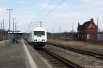 Die noch in Wei gekleidete 2016 908-3 von der sterreichischen Firma RTS (Rail Transport Service GmbH), war als Lz in Rathenow und fuhr in Richtung Stendal weiter.