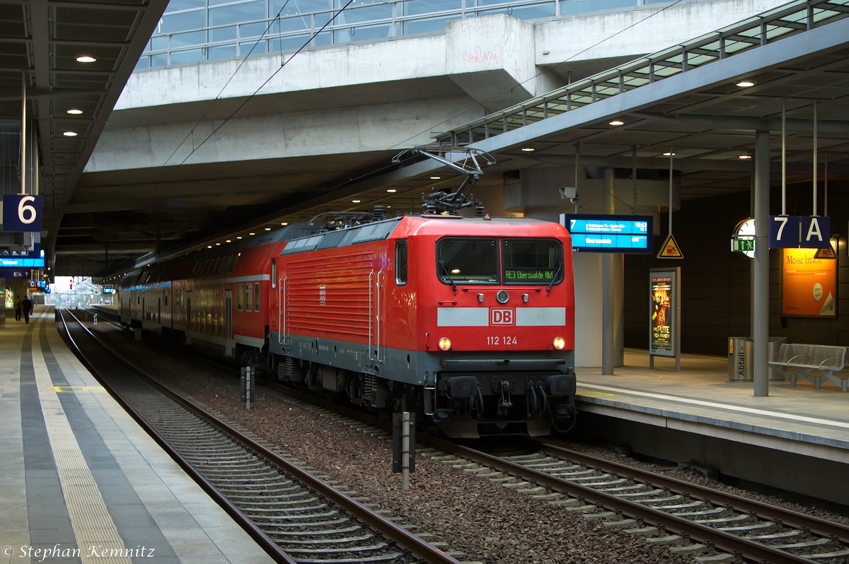 112 124 mit dem RE3 (RE 18378) von Berlin Südkreuz nach Eberswalde Hbf in Berlin Südkreuz. 03.01.2014