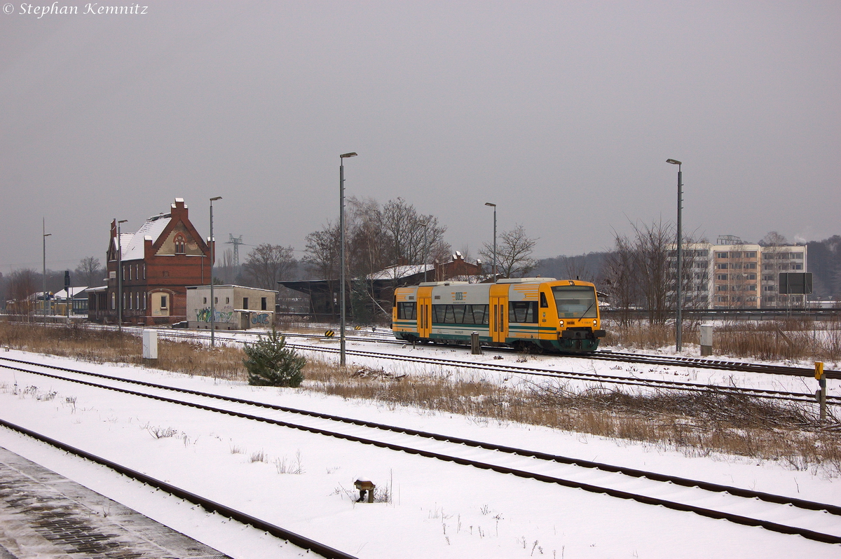 VT 650.80  Bezirk Lichtenberg von Berlin  (650 080-4) ODEG - Ostdeutsche Eisenbahn GmbH als RB51 (RB 68869) von Rathenow nach Brandenburg Hbf, bei der Ausfahrt aus Rathenow. 27.01.2014