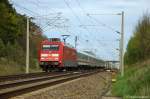 101 103-0 mit dem EC 248 von Krakow Glowny nach Hamburg-Altona, bei Nennhausen.
