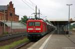 112 183 & 112 187 mit dem RE4 (RE 92425) von Rathenow nach Lutherstadt Wittenberg in Rathenow.