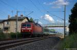 120 110-2 mit dem EC 174  Jan Jesenius  von Budapest-Keleti pu nach Hamburg-Altona in Vietznitz.