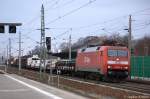 BR 152/184930/152-034-5-mit-einem-gemischtem-gueterzug 152 034-5 mit einem gemischtem Gterzug in Rathenow in Richtung Wustermark unterwegs. 14.03.2012