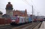 BR 185/127111/185-534-5-alpha-trains-in-dienst 185 534-5 Alpha Trains in Dienst fr die OHE mit Containerzug in Rathenow in Richtung Stendal unterwegs. 16.03.2011