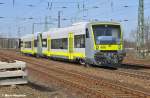 Auf dem Weg zum neuen Betreiber waren VT 650.714 & 713 von Agilis unterwegs,Saarmund (23.03.11)